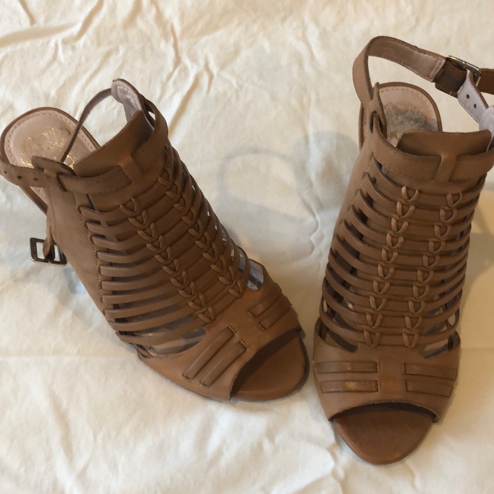 Vince Camuto block heel leather sandal